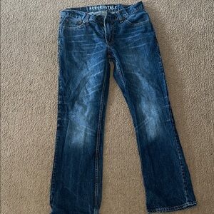 Aeropostale Men's Dark Blue Bootcut Jeans